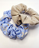 gumki do włosów Lniane wzorzyste SCRUNCHIE 3