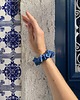 gumki do włosów Niebieska jedwabna gumka do włosów Blue Silk - 3 rozmiary 3