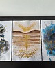 grafiki i ilustracje Złoto akwarele 30x42 abstrakcja szlagmetal folia Golden noc kosmos 7