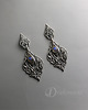 kolczyki wire wrapping Sindarin - Narn labradoryt 1