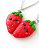 naszyjniki - inne Naszyjnik Przyjaźni Truskawki BFF 2