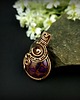 wisiory Wisiorek z fioletowym agatem wire wrapping 6
