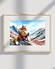 plakaty Plakat z serii Górscy Wędrowcy - Lis  - szlachetny wydruk Fine art (giclee) 1