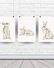 obrazy i plakaty do pokoju dziecięcego Plakaty Royal Bunnies-beige stripes 1