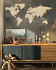 Ozdoby na ścianę Drewniana Mapa Świata 120x60x06 cm Granice 8