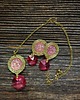 komplet biżuterii Złoty komplet  biżuterii soutache 5