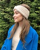 opaski do włosów Opaska wełniana handmade jasnobeżowa marshmallow  100% wełna 3