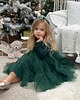 sukienki dla dziewczynki Sukienka Dresowa Zielona Tiulowa 1