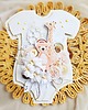 kartki scrapbooking Kartka w kształcie dziecięcego body bodziak 3
