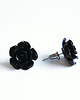kolczyki - inne Kolczyki - Czarna róża 15 mm - koral 1