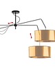 lampy wiszące Czarno-złota lampa wisząca z regulowanym ramieniem do kuchni RIO MIRROR 4