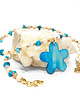 chokery Choker masa perłowa, koral, kamień słoneczny, kamień rzeczny kwiatek 2