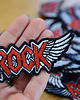 naszywki na ubrania Naszywka naprasowanka ROCK SKRZYDŁA termoprzylepna haft 10,3 x 4cm 2