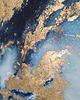 obrazy OCEAN Abstrakcyjny obraz akrylowy ze złotem, ręcznie malowany, 70x50 cm 2
