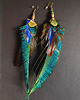 kolczyki z piórami Długie kolczyki - pawie pióra 1