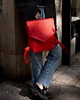 plecaki LINE Pop Red Vegan-Leather Backpack 2