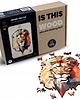 puzzle dla dzieci PUZZLE DREWNIANE LEW 100 elementów A5 2
