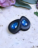 biżuteria różna Tunele do uszu łezki 10-100mm ze szklanym kryształkiem #015 Aquamarine 4