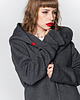 bluza z kapturem damska Bluza asymetryczna Assassin UNDERWORLD grafitowa 3