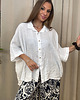 koszule damskie  Koszula oversize lniana Bianco 3
