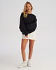 bluza bez kaptura damska Bluza CREWNECK Puffa pure black damska 2