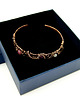 bransoletki wire wrapping Miedziana bransoleta mankietowa z rubinem 1