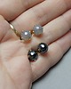 kolczyki z kamieniami Dots - agaty szare mystic /alloys collection/ - sztyfty 6