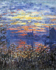 magnesy Zachód słońca nad tamizą - C. Monet - magnes 1