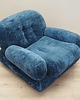 fotele Fotel niebieski, włoski design, lata 70, produkcja: Włochy 6