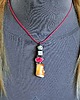 wisiory Bursztyn, jaspis dalmatyński i koral w wisiorku handmade prezent z klasą 9