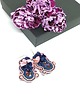 kolczyki soutache Granatowo-różowe kolczyki sutasz - kolekcja Flora 3