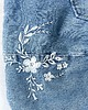 torby na ramię Unikalna jeansowa torba z białym kwiatowym haftem 6