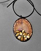 wisiory Wisior niezwyczajny handmade Agat z bursztynem mlecznym wyjątkowy Prezent 9