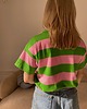 t-shirt damskie T-shirt w różowo-zielone paski Primavera 2
