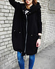 bluza z kapturem damska Oversize bluza czarna asymetryczna ogromny kaptur 1