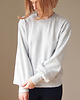 bluza bez kaptura damska Bluza Bufiaste rękawy Szara 2