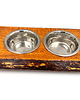 dla zwierząt różne Stojak drewniany bar  dla psa na miski 2 x 0,4 litra 2