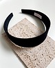 opaski do włosów Jedwabna płaska opaska do włosów Black Silk - szerokość 4 cm 1