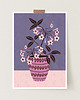 grafiki i ilustracje Pink flower plakat art giclee print A3 1