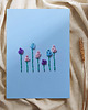 kartki scrapbooking Kartka okolicznościowa haftowane kwiaty 1