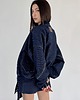 kurtki damskie Krótka kurtka bomber zipper denim dark blue 5
