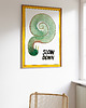 plakaty Plakat  SLOW DOWN grafika ślimak urodziny ilustracja do domu 1