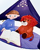 obrazy i plakaty Wieczorne czytanie Ilustracja Plakat dla dziecka 2