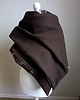 szale damskie Szal, Chusta, ponczo, komin brązowy ze skórą - wełna 6