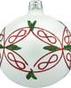 ozdoby choinkowe Bombki okrągłe białe: czerwono-zielony ornament 2