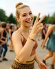 bransoletki z kamieni naturalnych Bransoletka elastyczna Cytryn i Perła 1