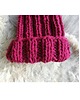 czapki damskie Czapka beanie handmade fuksja 3