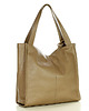 torby na ramię Modna torebka damska skórzany shopper bag - MARCO MAZZINI beżowa 6