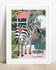 grafiki i ilustracje Plakat Wieczór Zebry w Dżungli 6
