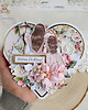 kartki scrapbooking Kartka serce dla Mamy, prezent na Dzień Matki "Roses" GOTOWA 2
